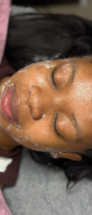 woman getting facial